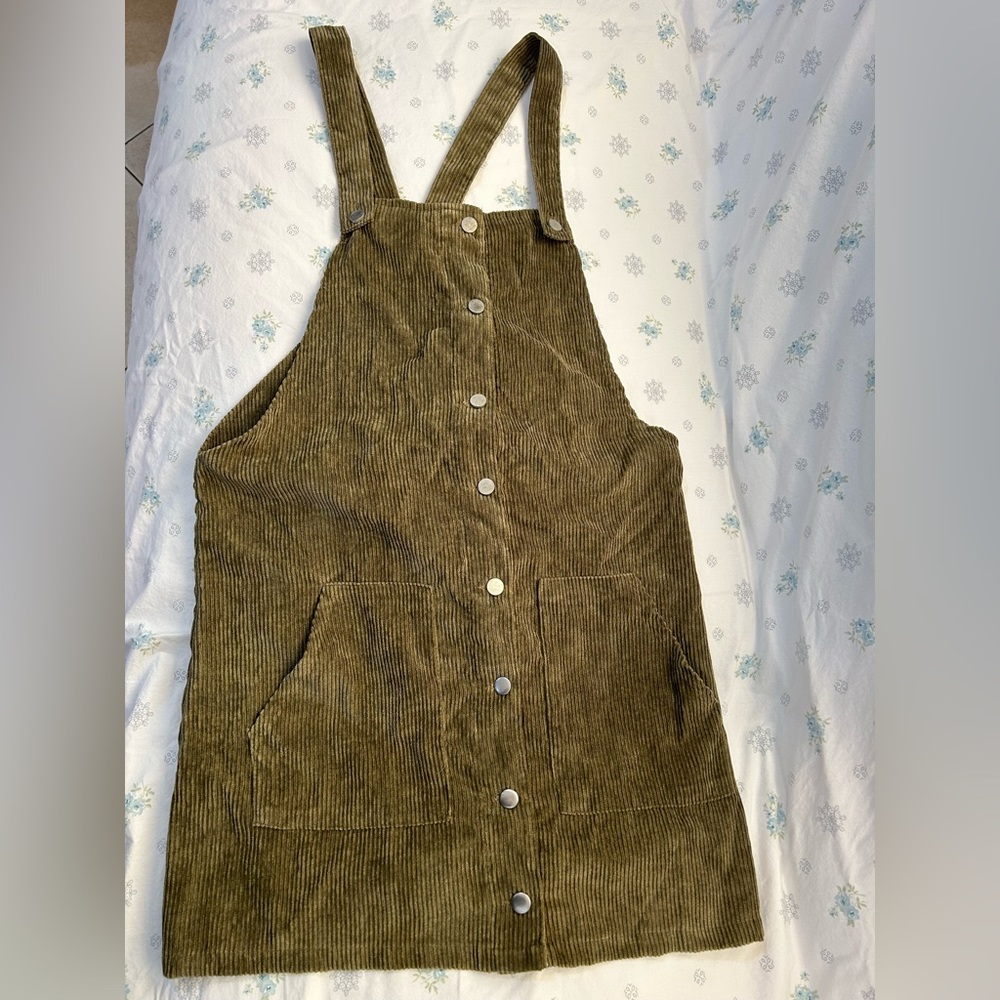 Olive Green Corduroy Dress